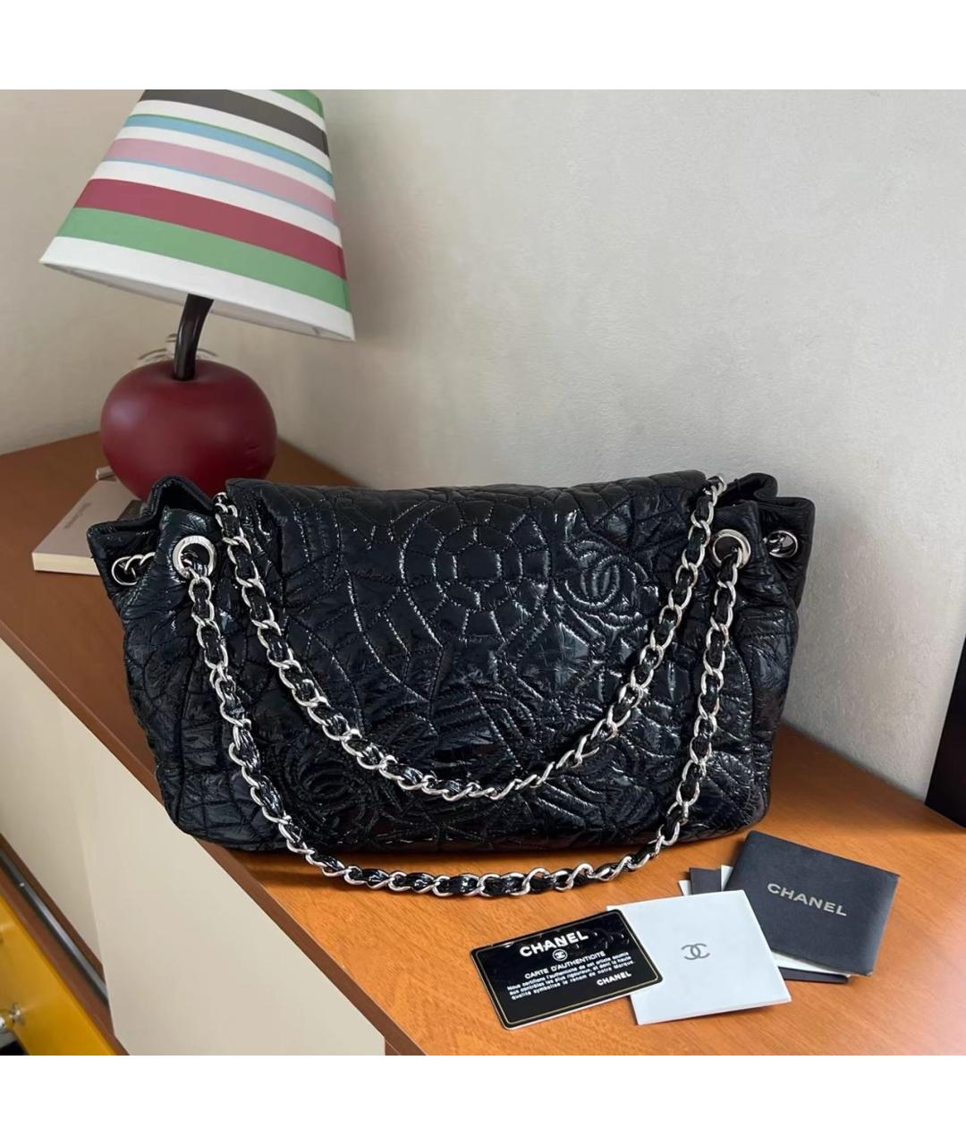 CHANEL Черная кожаная сумка через плечо, фото 3