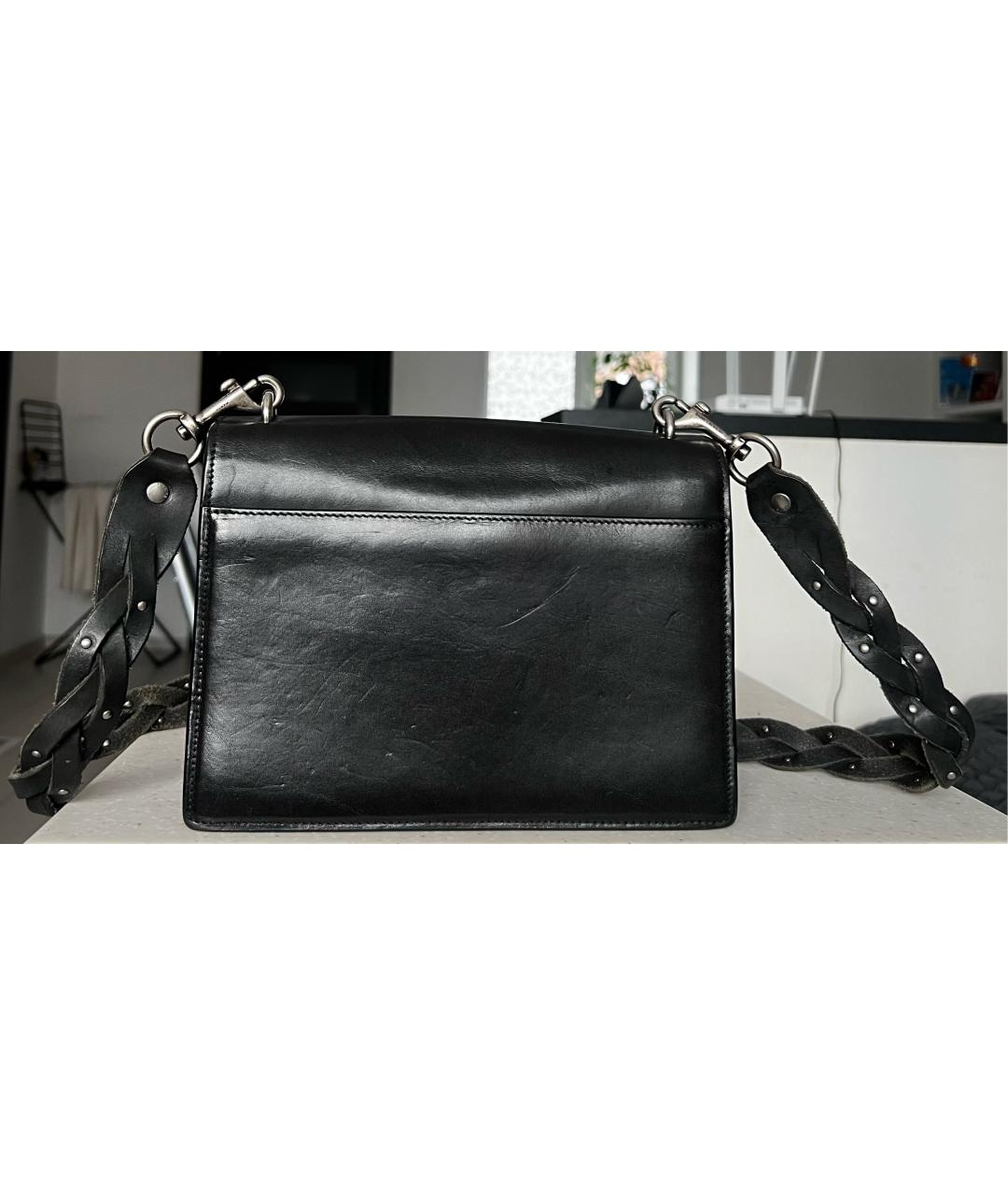 SAINT LAURENT Черная кожаная сумка через плечо, фото 3