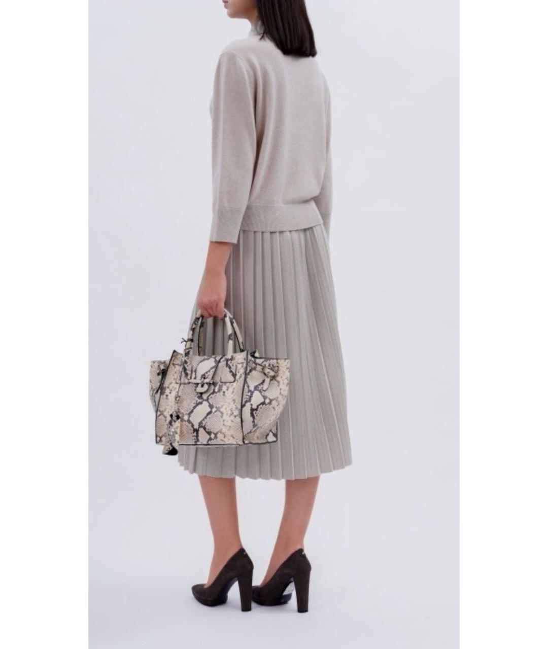 FABIANA FILIPPI Бежевый шерстяной костюм с юбками, фото 4