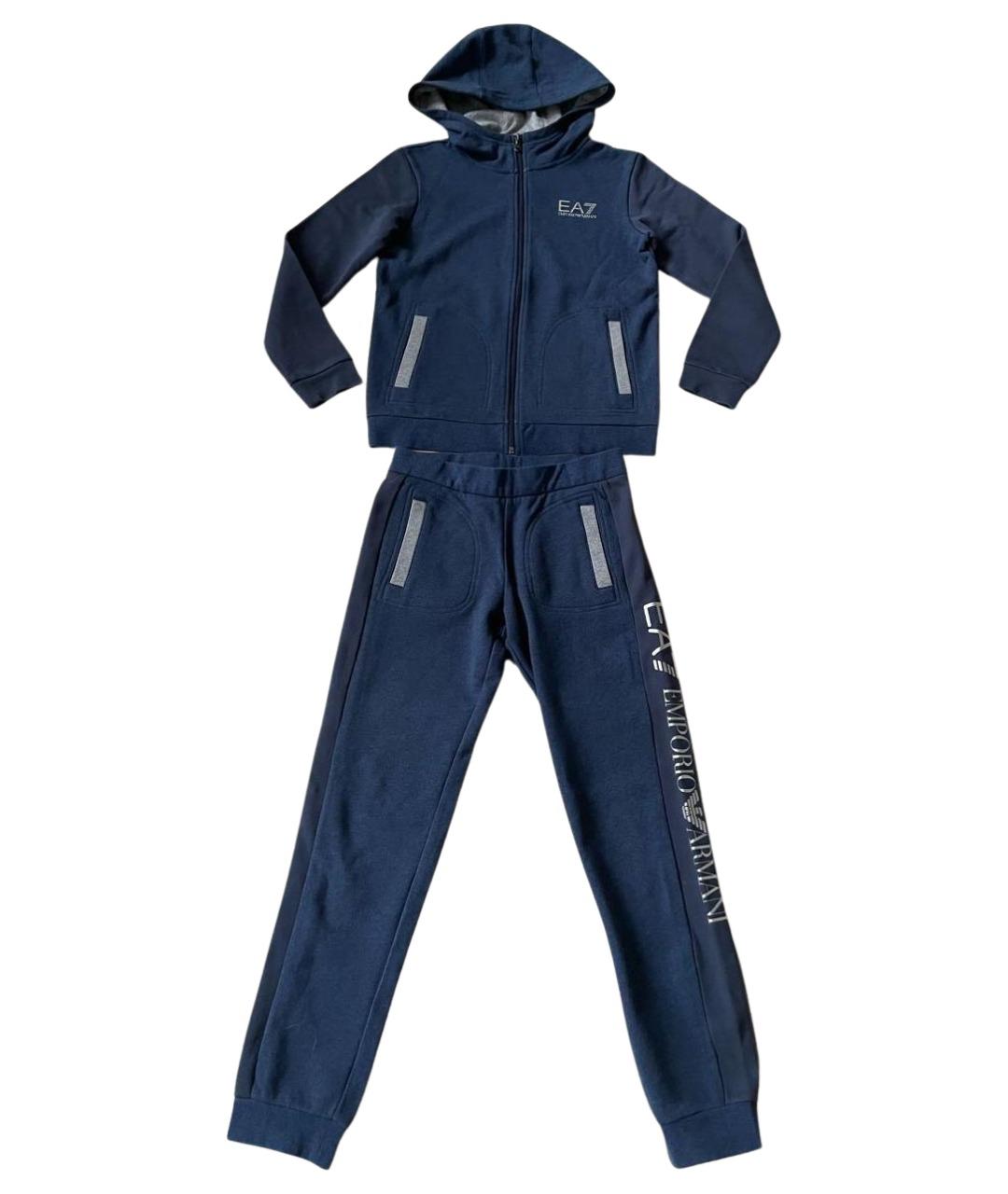 EA7 Темно-синий хлопковый комплект, фото 1