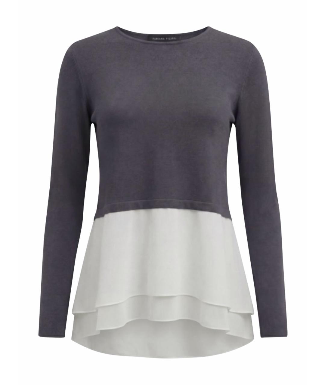 FABIANA FILIPPI Серый шерстяной джемпер / свитер, фото 1