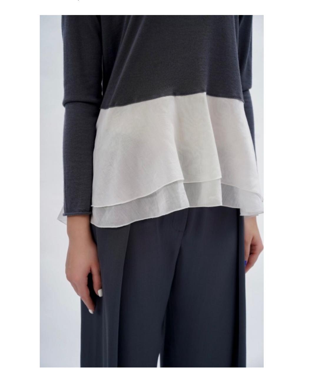 FABIANA FILIPPI Серый шерстяной джемпер / свитер, фото 4