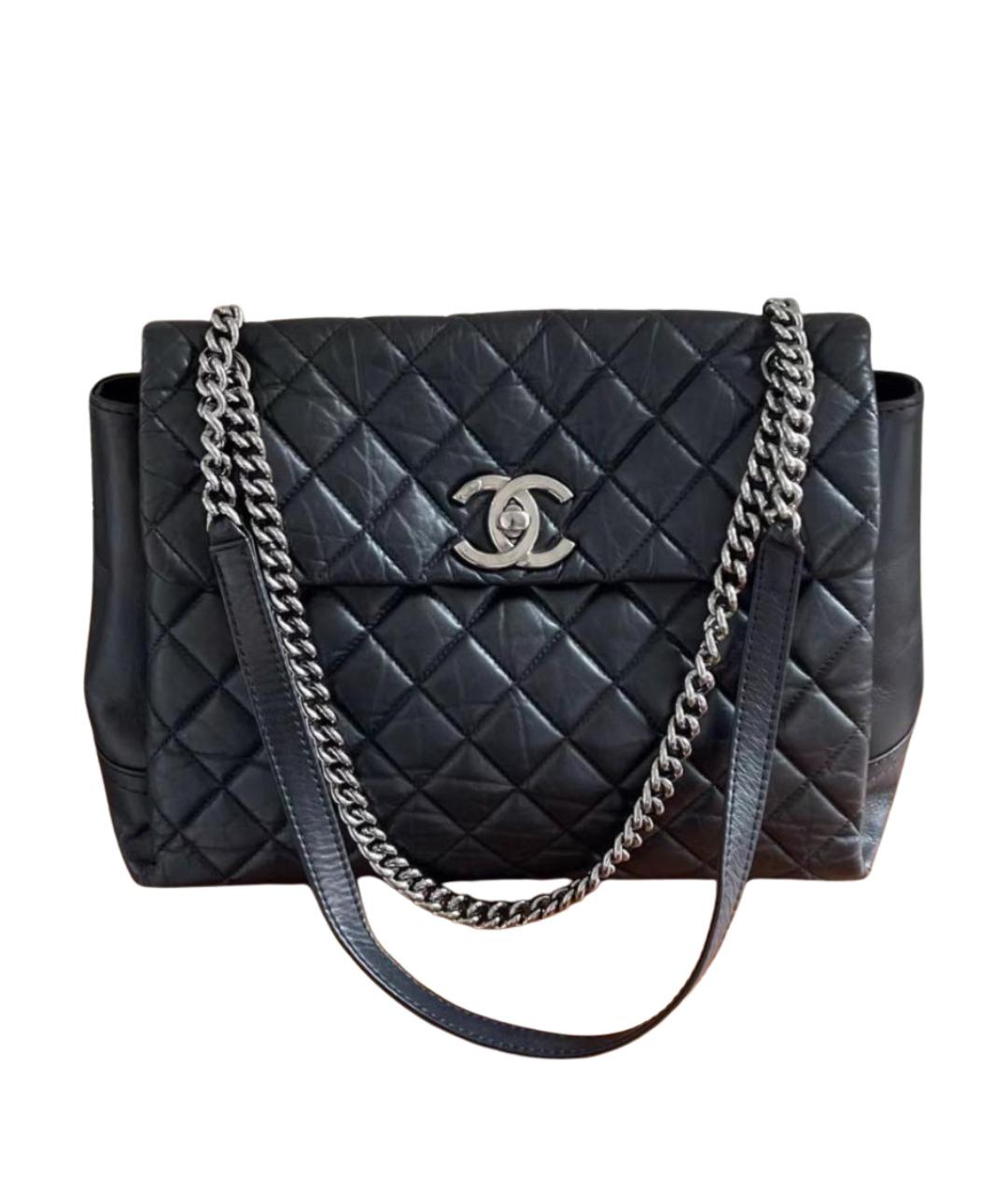 CHANEL Черная кожаная сумка тоут, фото 1