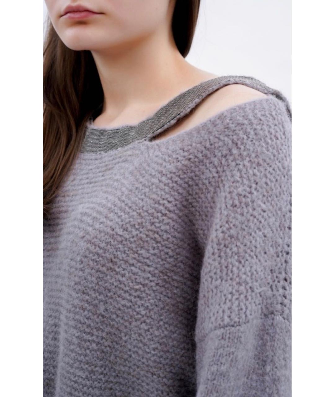 FABIANA FILIPPI Серый шерстяной джемпер / свитер, фото 4