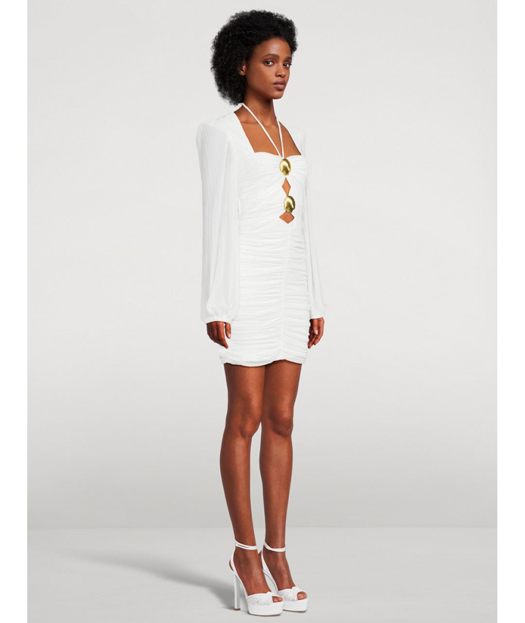 REBECCA VALLANCE Белое полиэстеровое коктейльное платье, фото 3