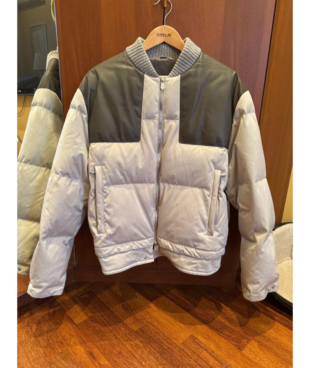 HERMES Серая полиэстеровая куртка, фото 8