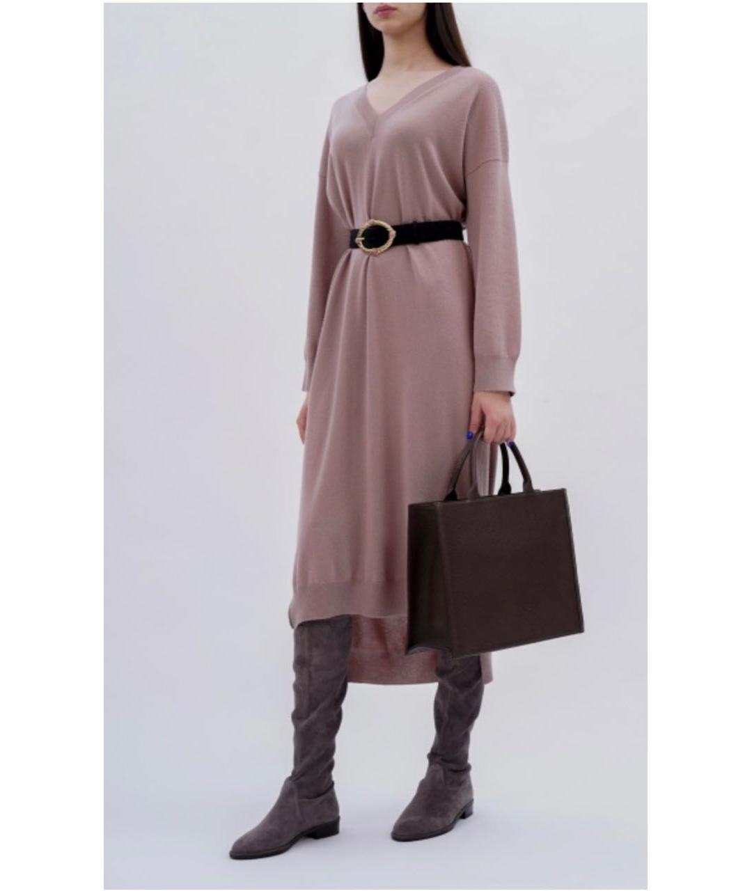 FABIANA FILIPPI Коралловое кашемировое повседневное платье, фото 2