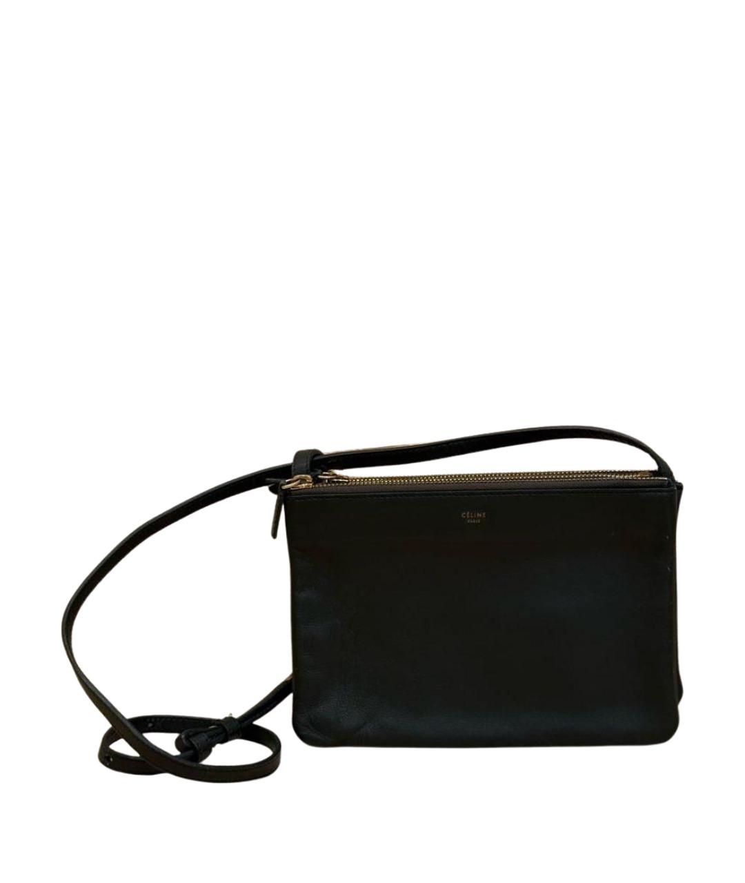 CELINE Зеленая кожаная сумка через плечо, фото 1