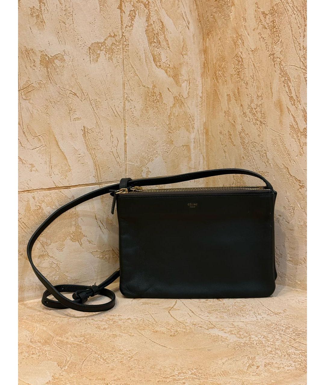 CELINE Зеленая кожаная сумка через плечо, фото 6