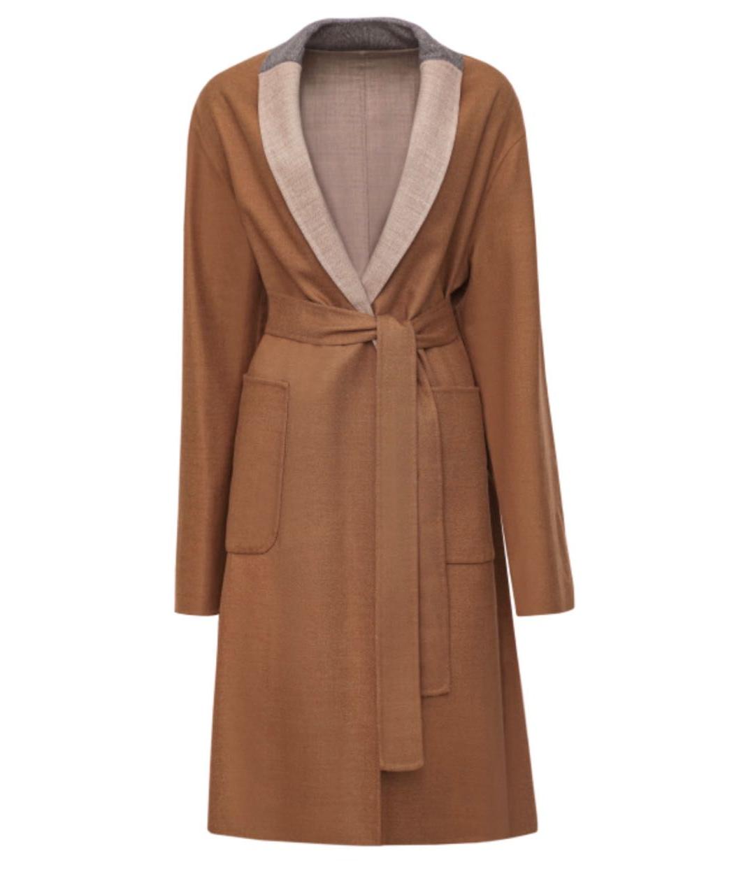 FABIANA FILIPPI Коричневое шерстяное пальто, фото 1