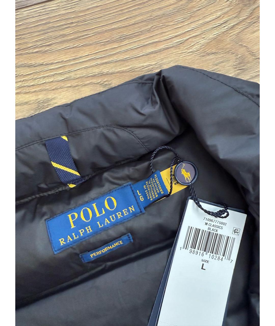 POLO RALPH LAUREN Черный полиэстеровый жилет, фото 3