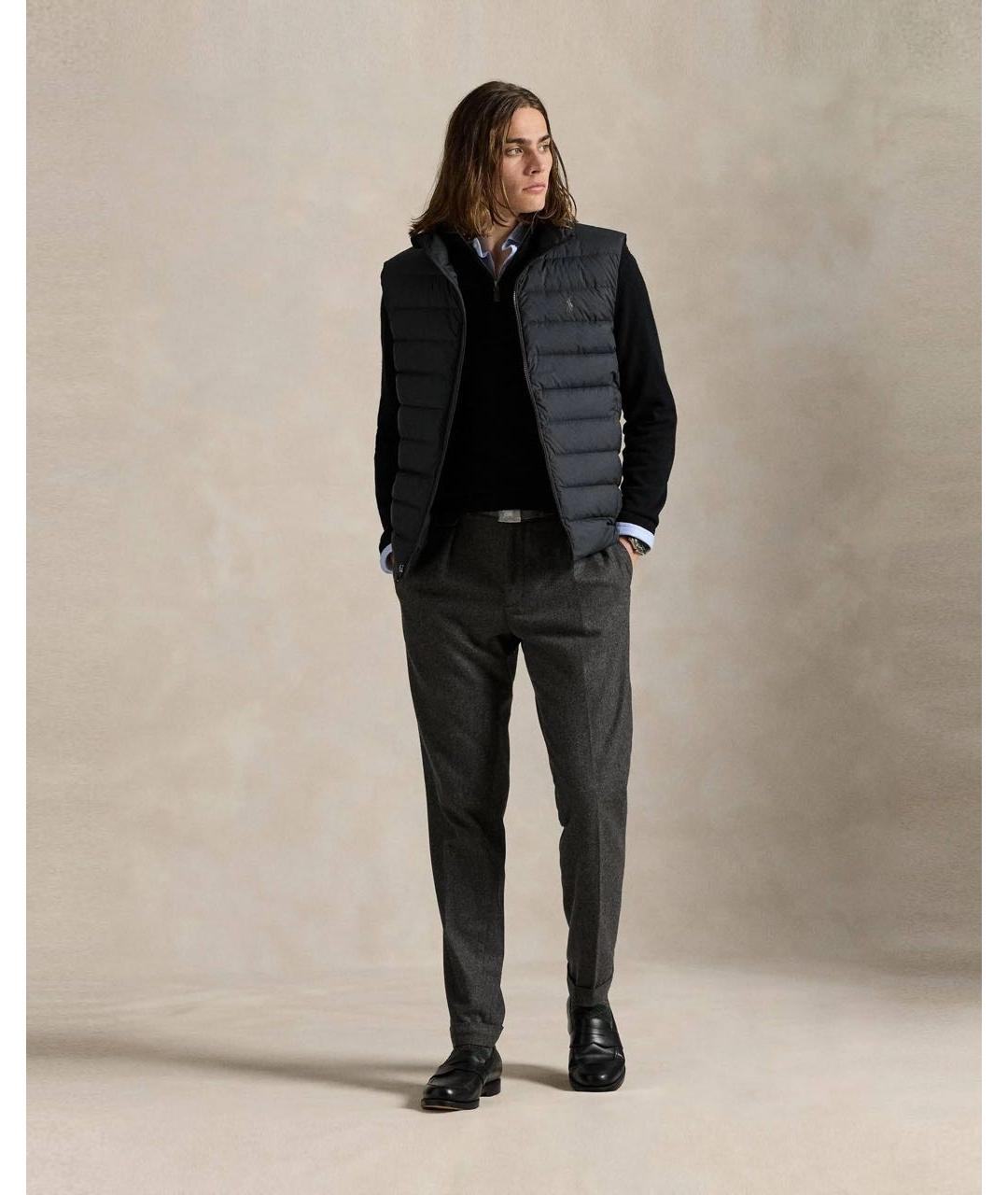 POLO RALPH LAUREN Черный полиэстеровый жилет, фото 5