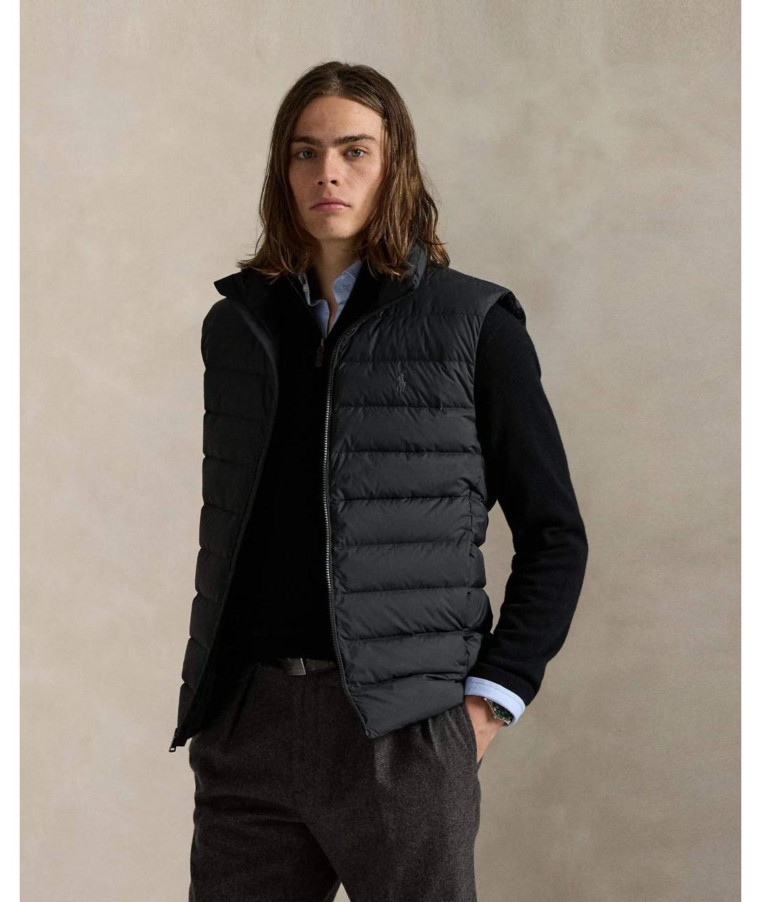 POLO RALPH LAUREN Черный полиэстеровый жилет, фото 7