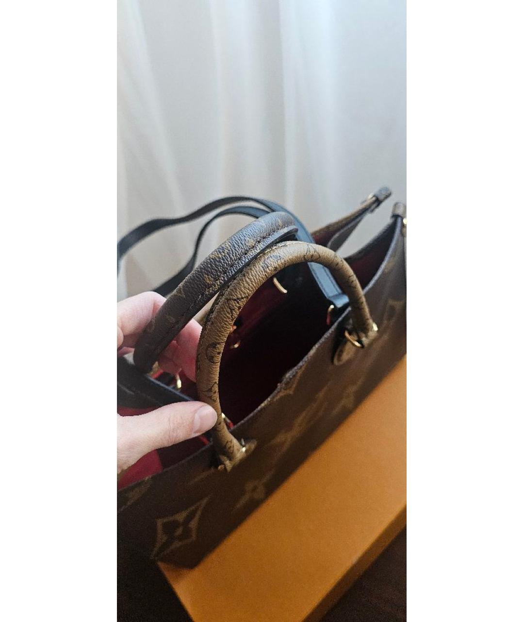 LOUIS VUITTON Коричневая сумка тоут, фото 5