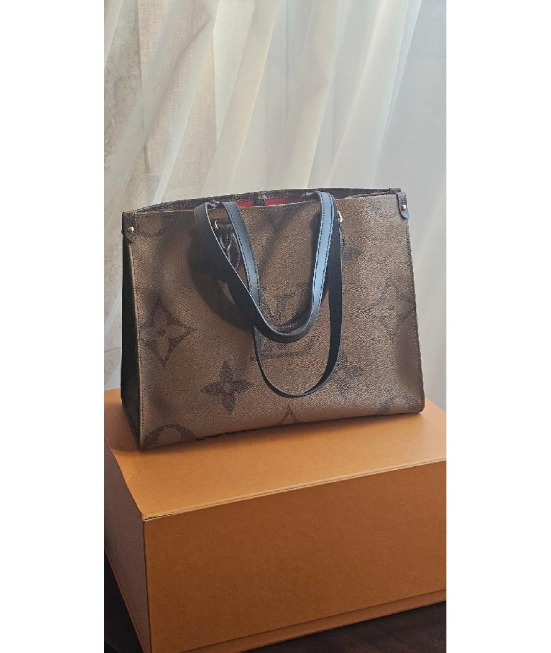 LOUIS VUITTON Коричневая сумка тоут, фото 4