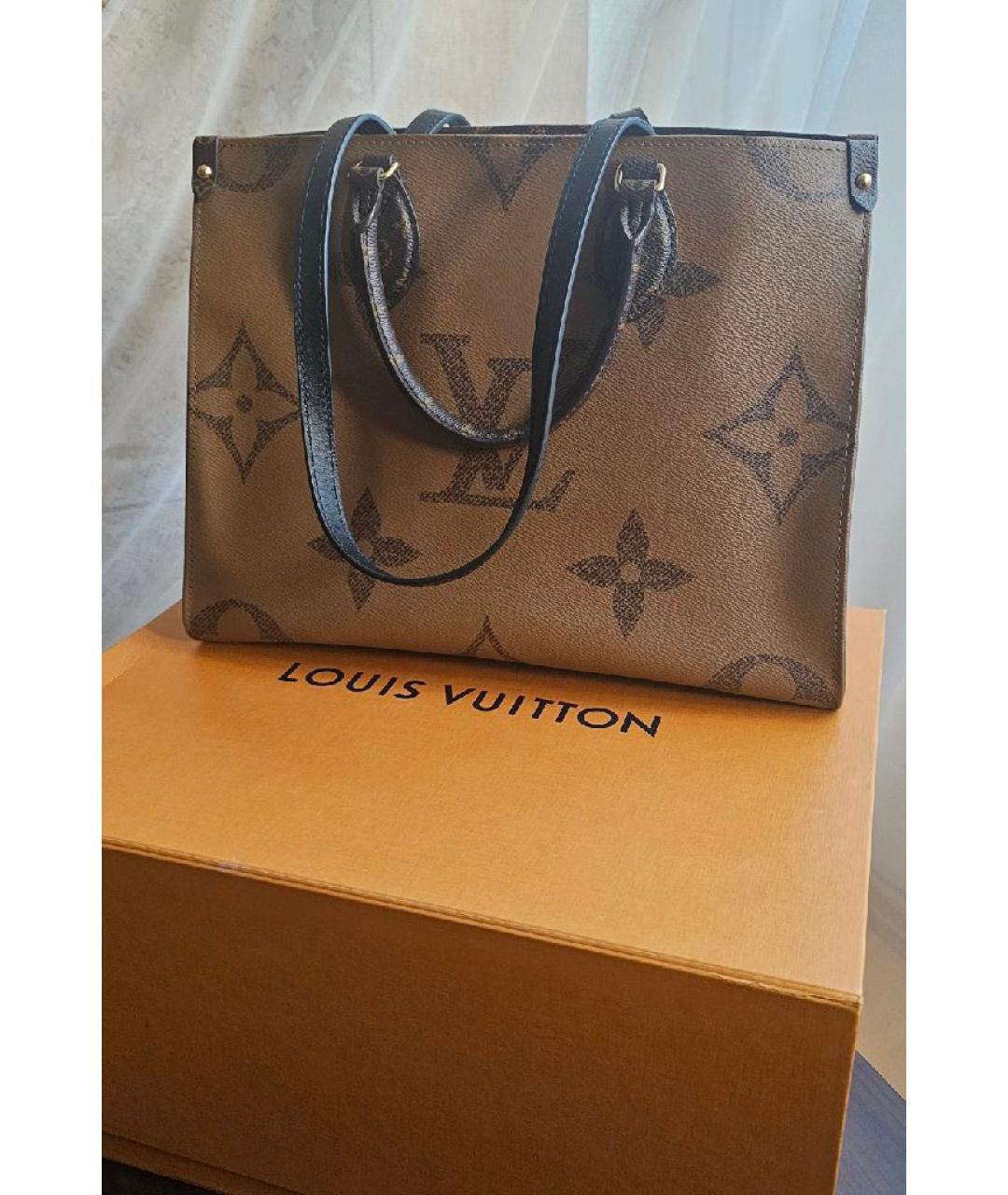 LOUIS VUITTON Коричневая сумка тоут, фото 6