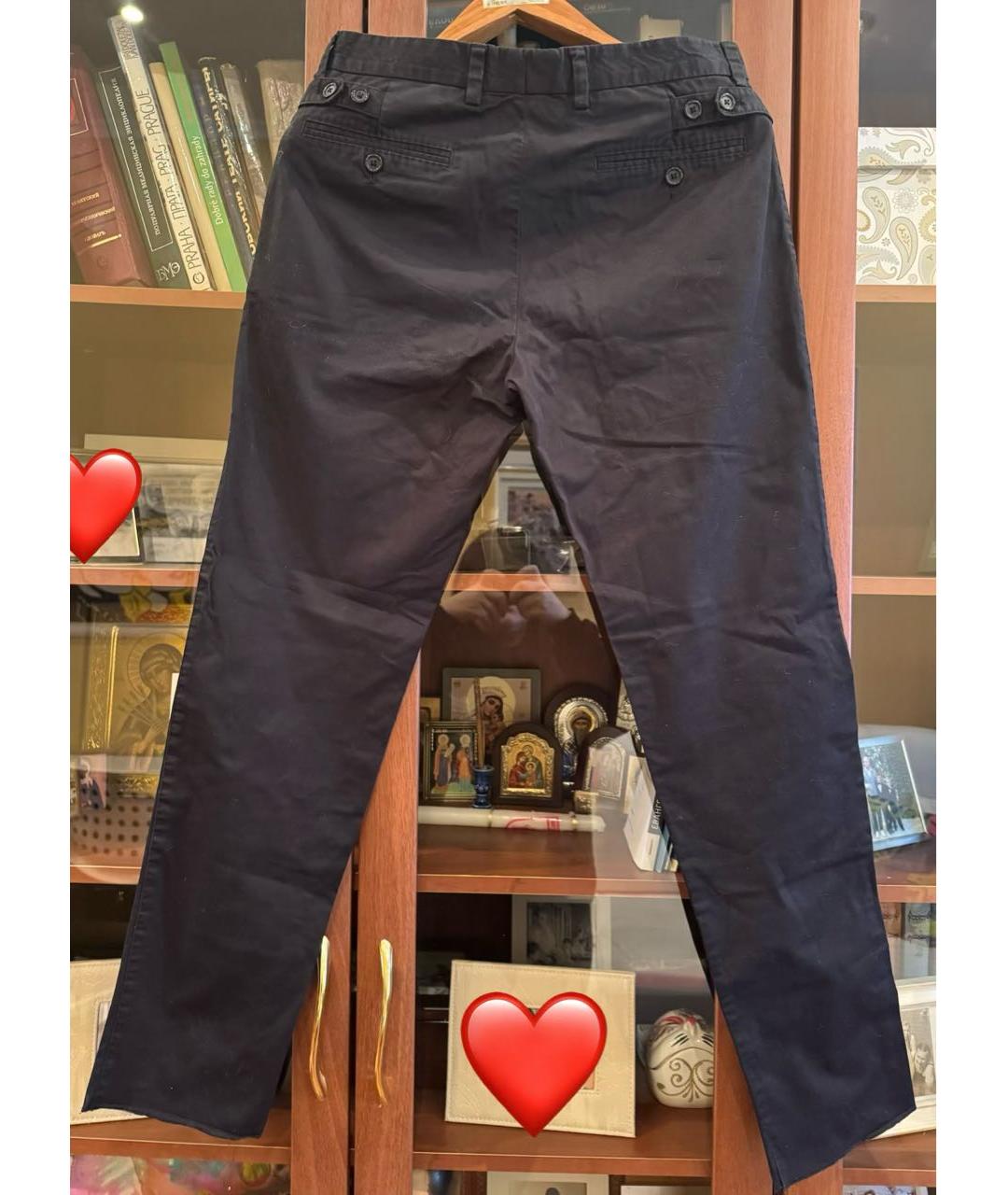 DOLCE&GABBANA Черные хлопко-эластановые брюки чинос, фото 2