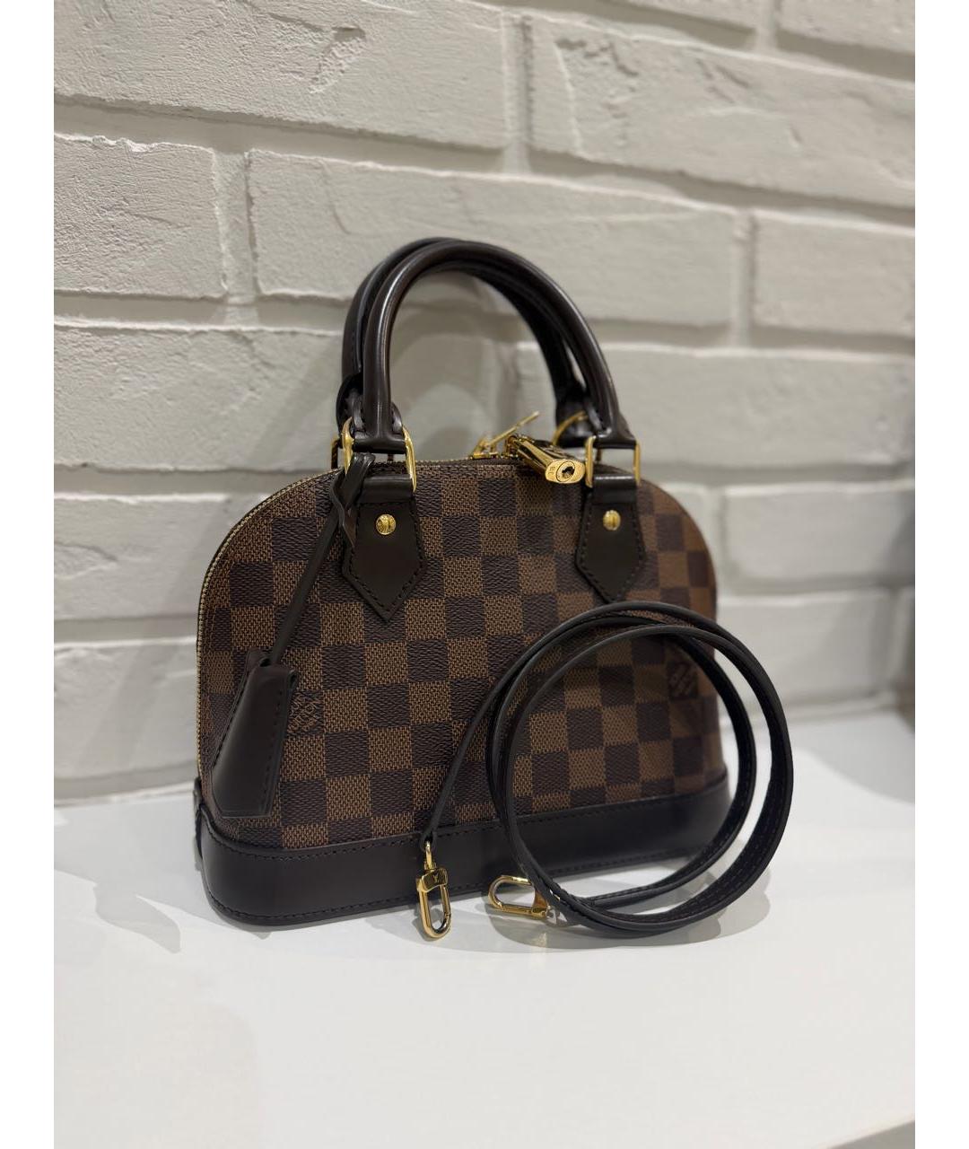 LOUIS VUITTON Коричневая сумка с короткими ручками, фото 7