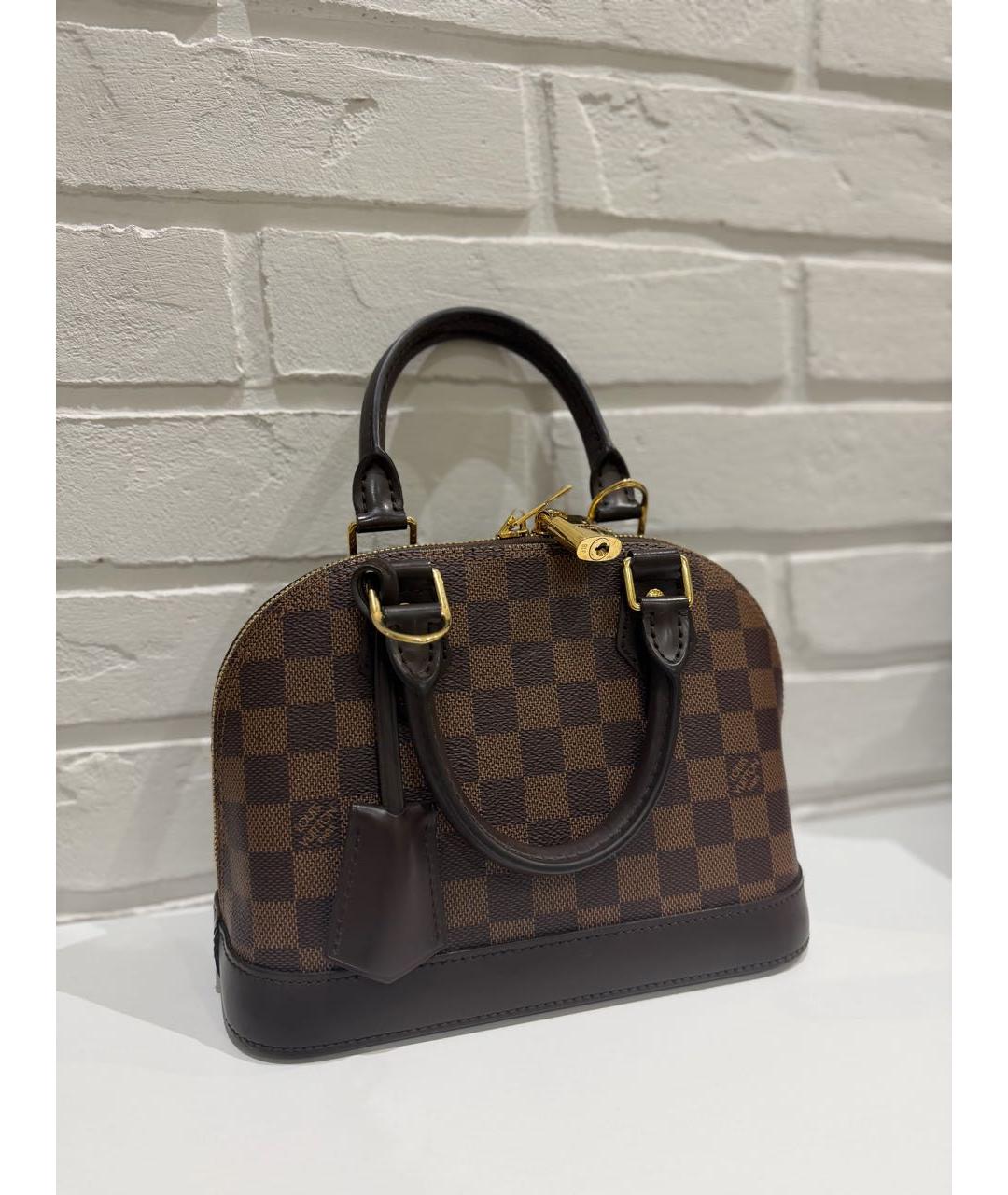 LOUIS VUITTON Коричневая сумка с короткими ручками, фото 4