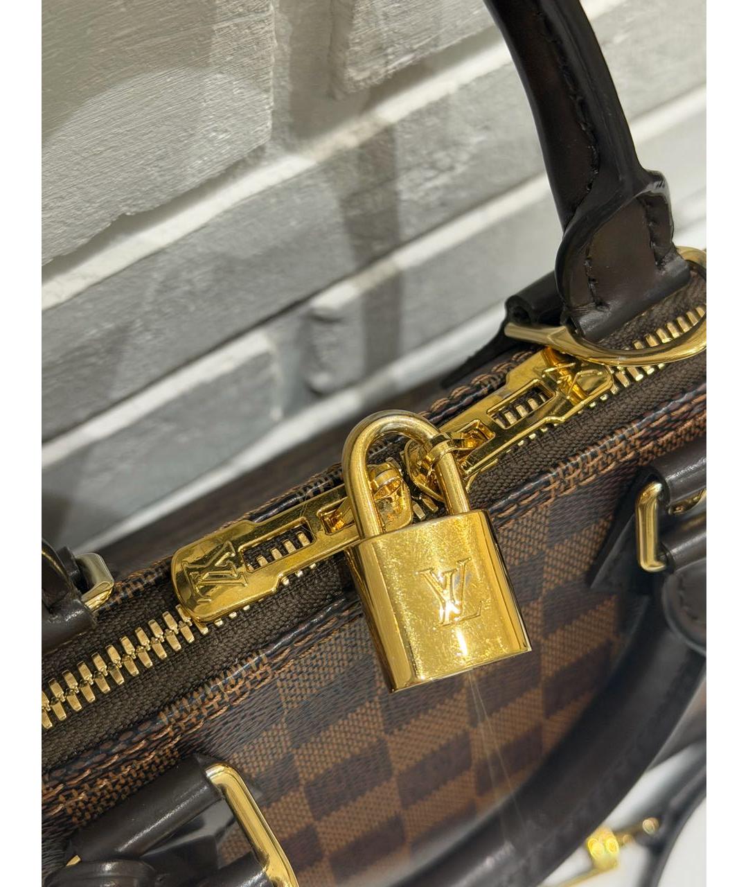 LOUIS VUITTON Коричневая сумка с короткими ручками, фото 5