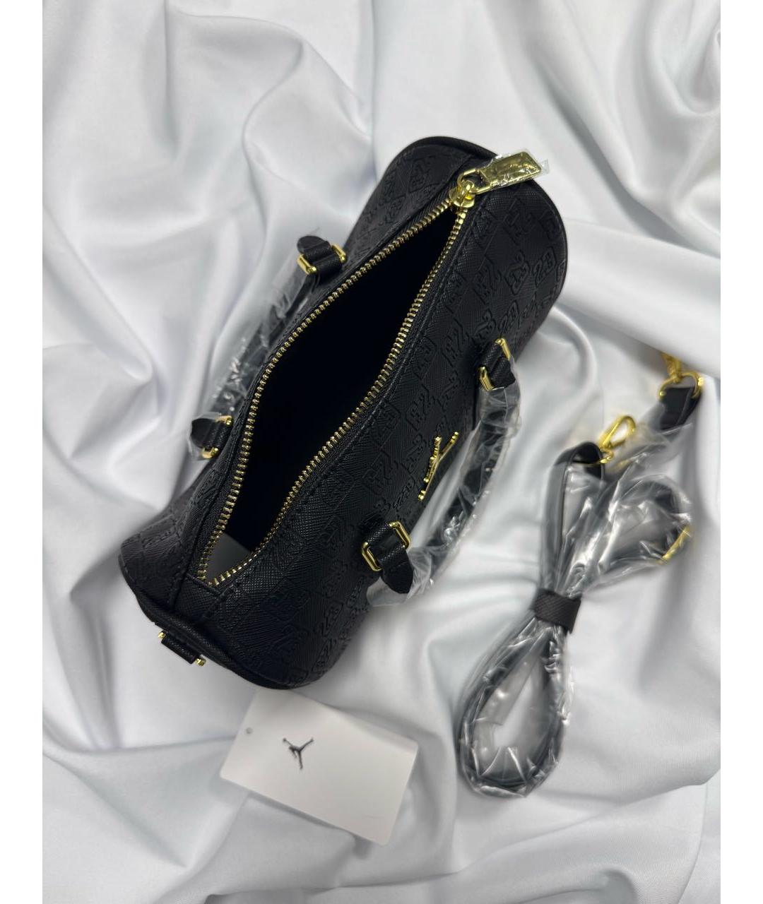 JORDAN Черная кожаная дорожная/спортивная сумка, фото 8