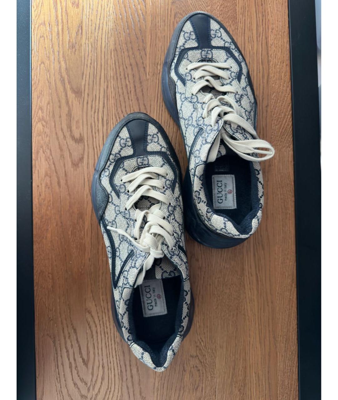 GUCCI Мульти кожаные высокие кроссовки / кеды, фото 3