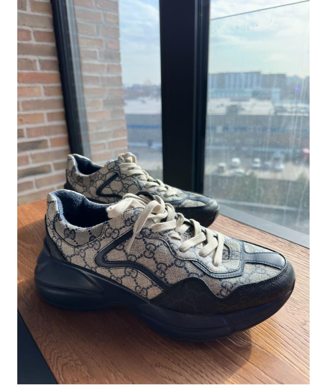 GUCCI Мульти кожаные высокие кроссовки / кеды, фото 4