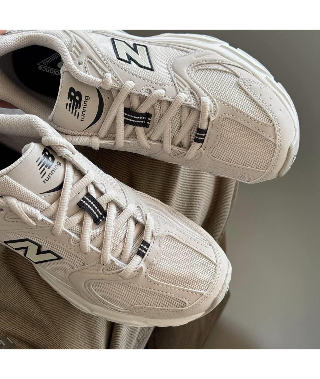 NEW BALANCE Бежевые текстильные кроссовки, фото 6