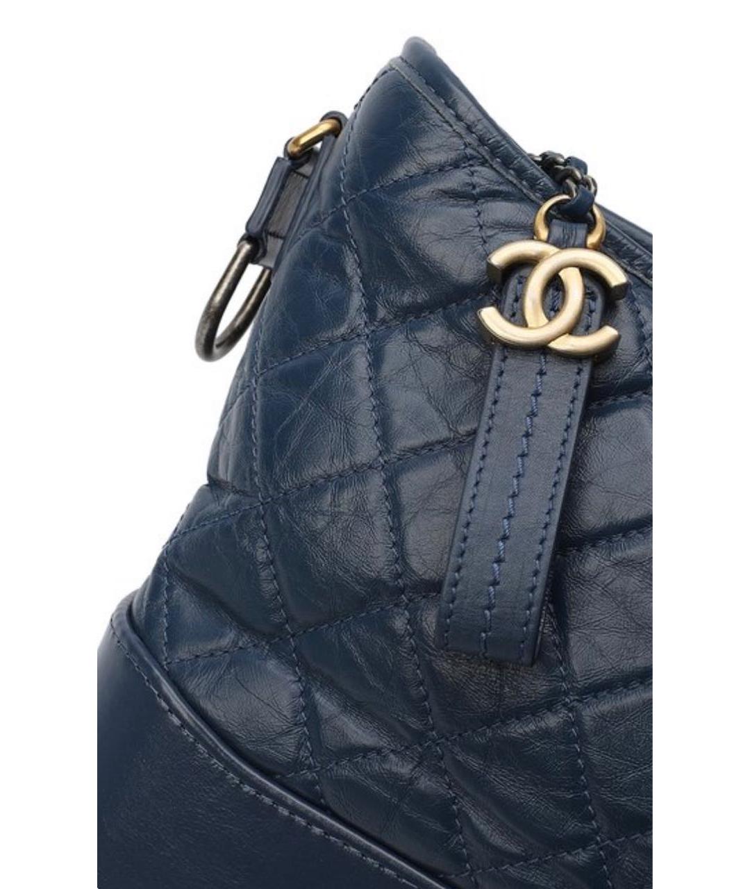 CHANEL Голубая кожаная сумка через плечо, фото 6