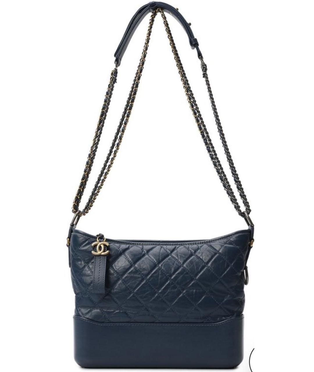 CHANEL Голубая кожаная сумка через плечо, фото 3