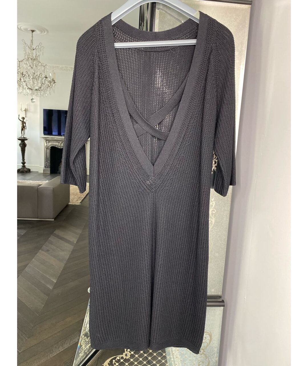 HERMES PRE-OWNED Черное шелковое повседневное платье, фото 2
