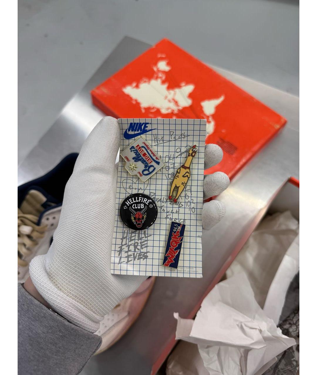 NIKE Бежевые кожаные низкие кроссовки / кеды, фото 8