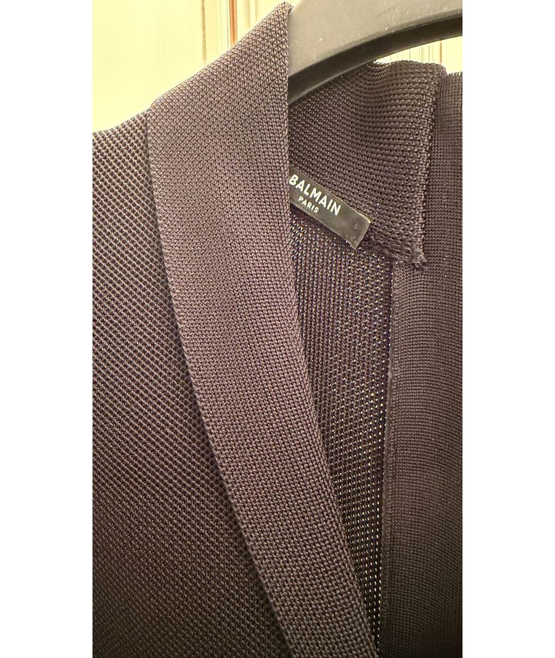 BALMAIN Черное вискозное коктейльное платье, фото 3