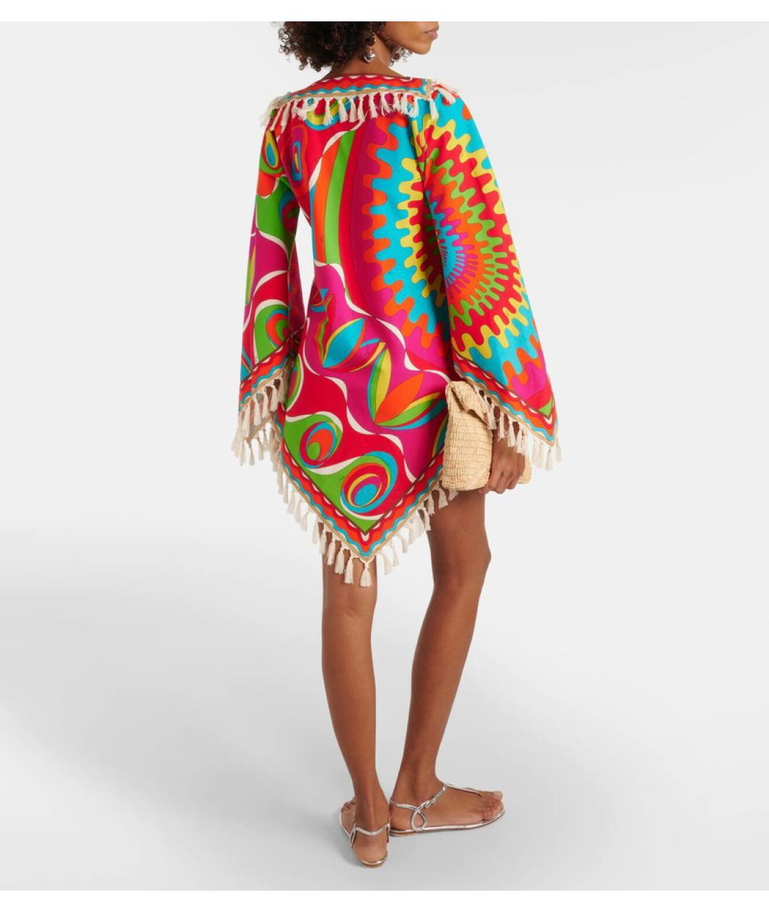 EMILIO PUCCI Мульти хлопко-эластановое коктейльное платье, фото 5