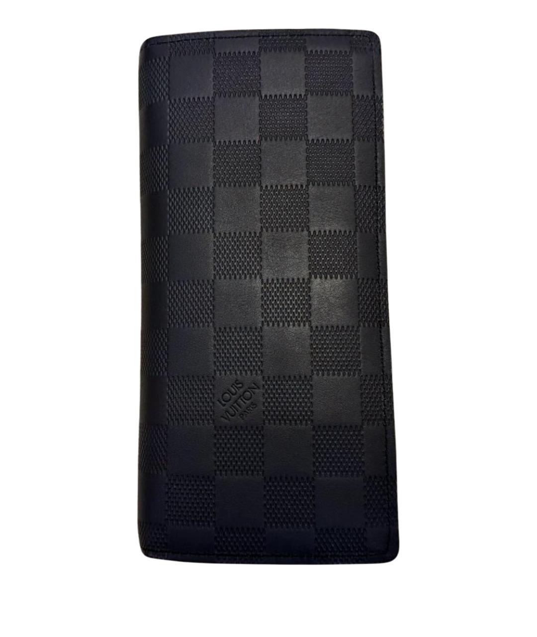 LOUIS VUITTON Черный кожаный кошелек, фото 1