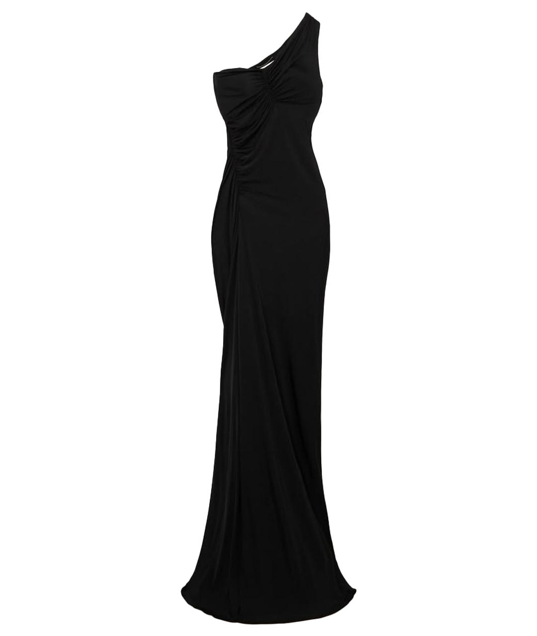 SAINT LAURENT Черное вискозное вечернее платье, фото 1