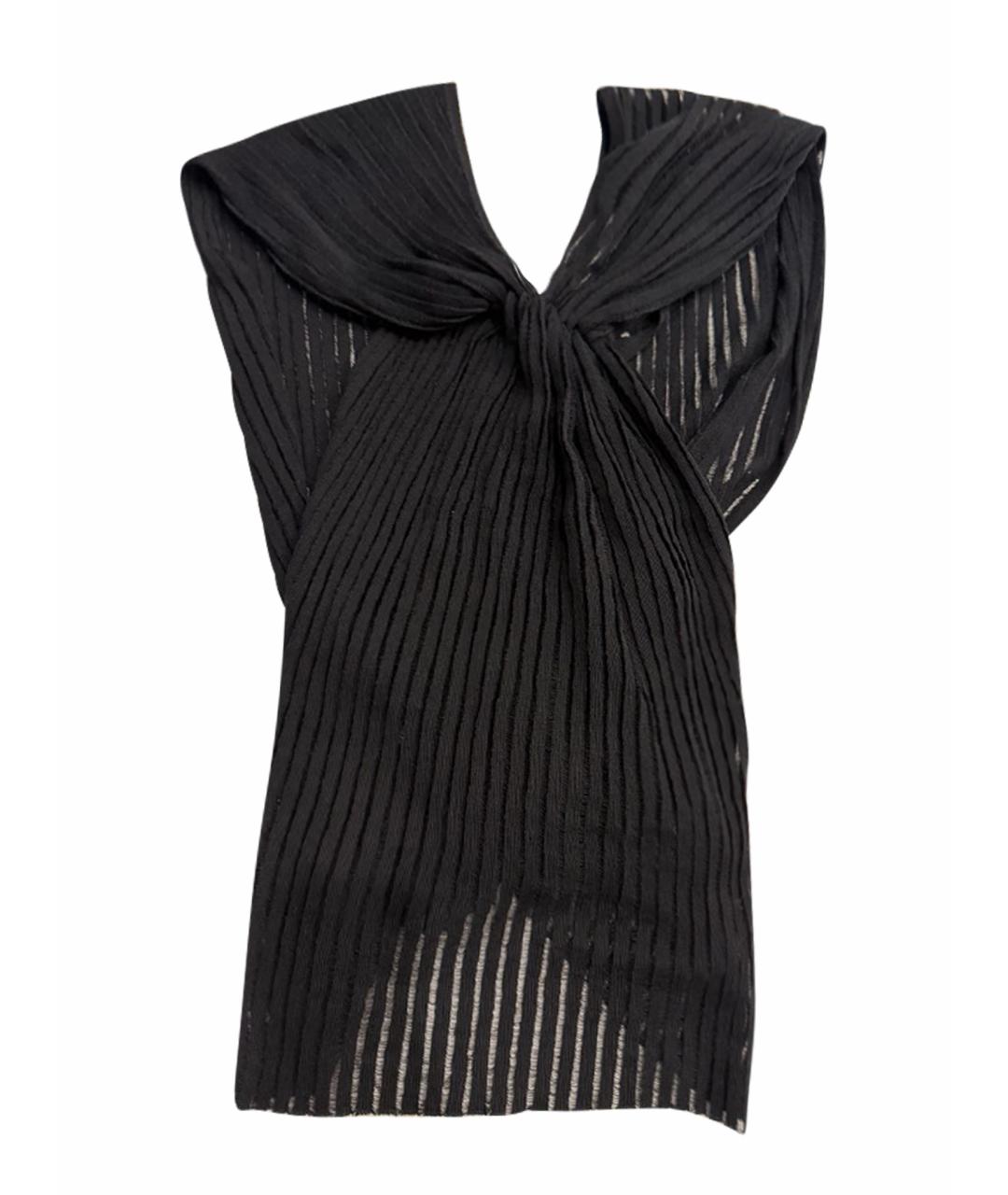 SAINT LAURENT Черная хлопковая майка, фото 1