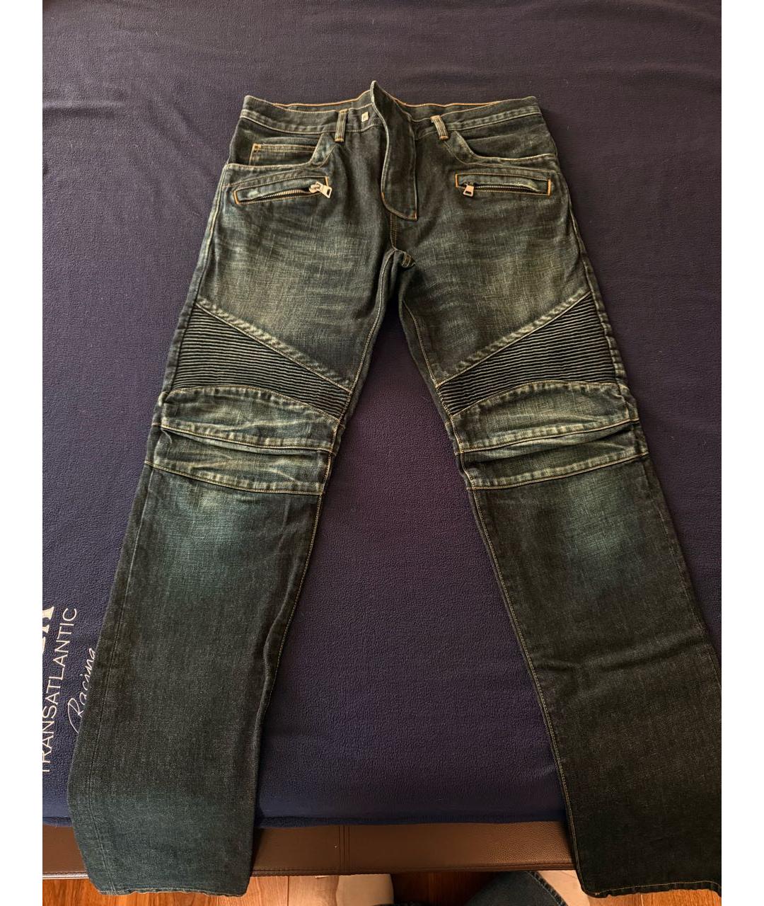 BALMAIN Темно-синие хлопковые джинсы, фото 5