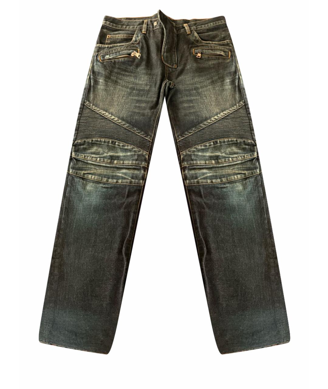 BALMAIN Темно-синие хлопковые джинсы, фото 1