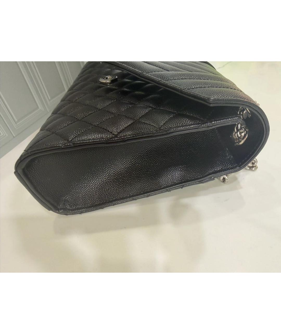 SAINT LAURENT Черная кожаная сумка через плечо, фото 3