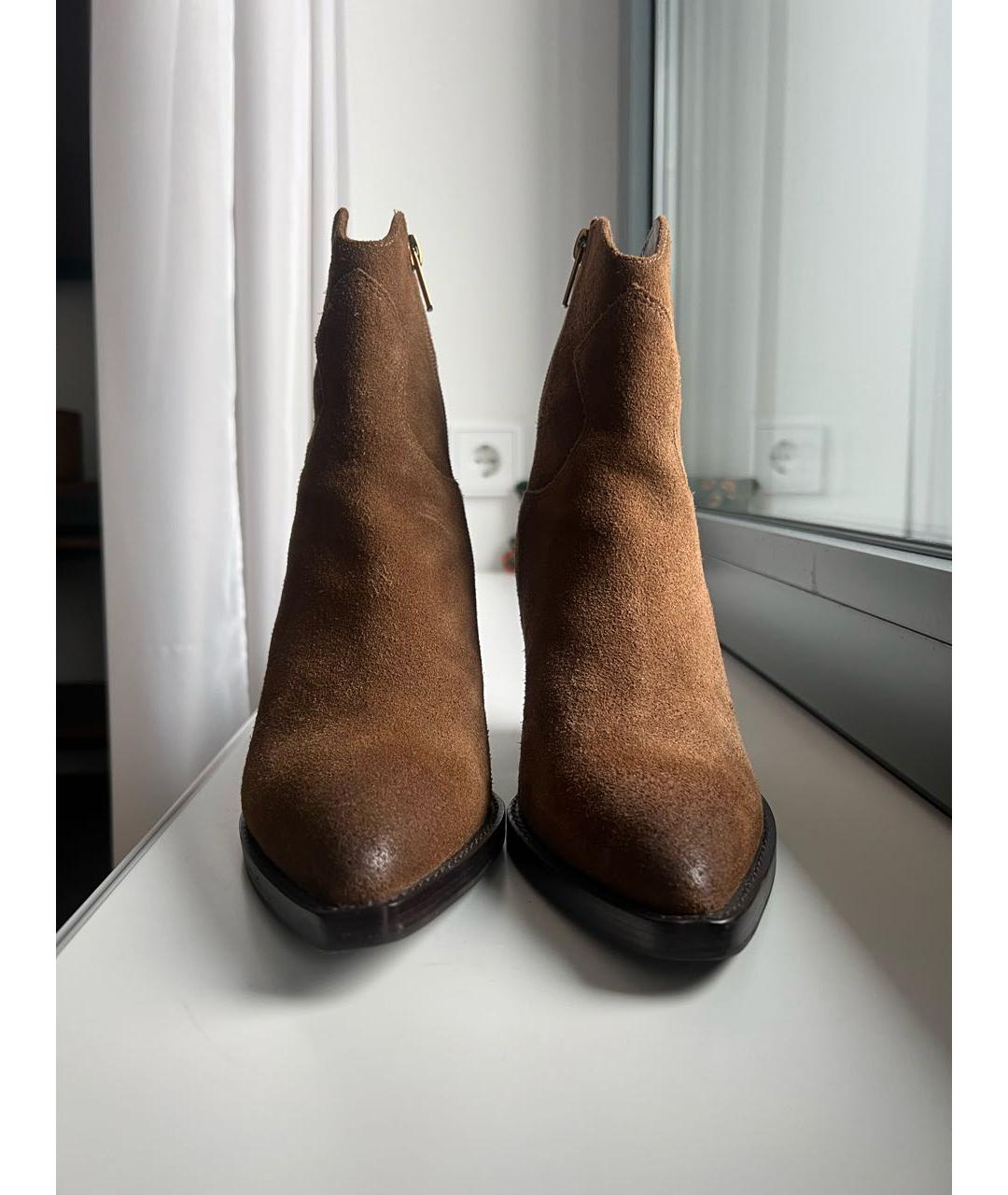 ASH Коричневые замшевые ботинки, фото 2