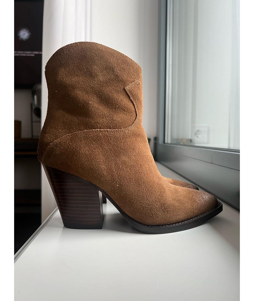ASH Коричневые замшевые ботинки, фото 5