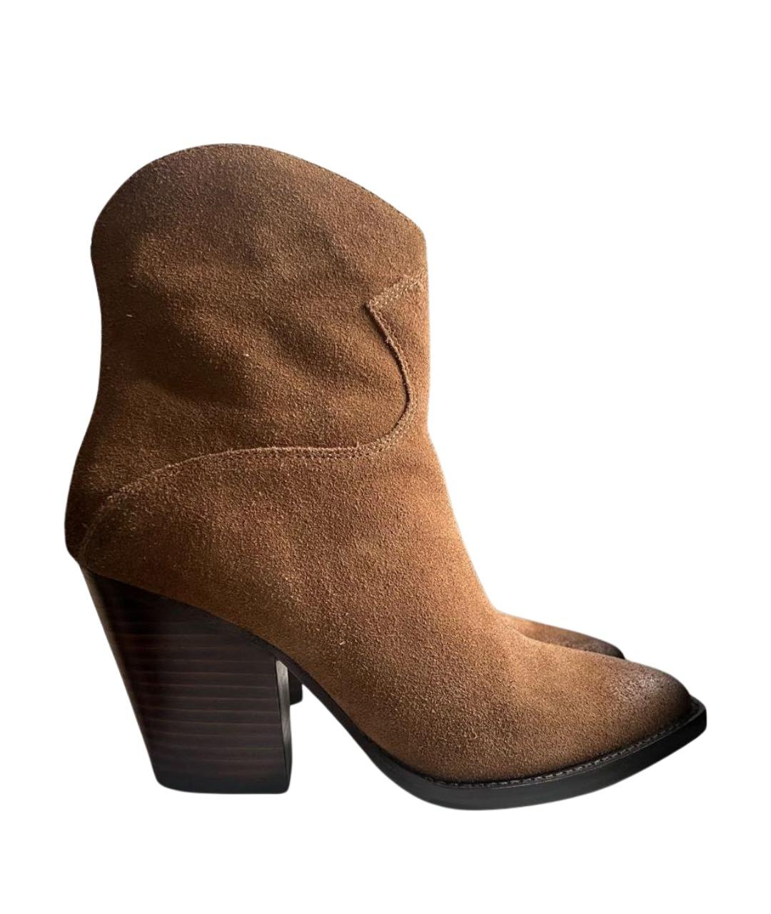 ASH Коричневые замшевые ботинки, фото 1