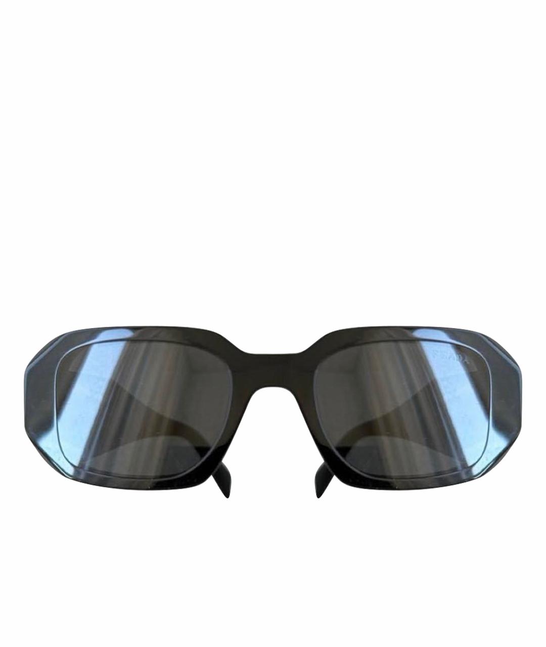 PRADA Черные пластиковые солнцезащитные очки, фото 1