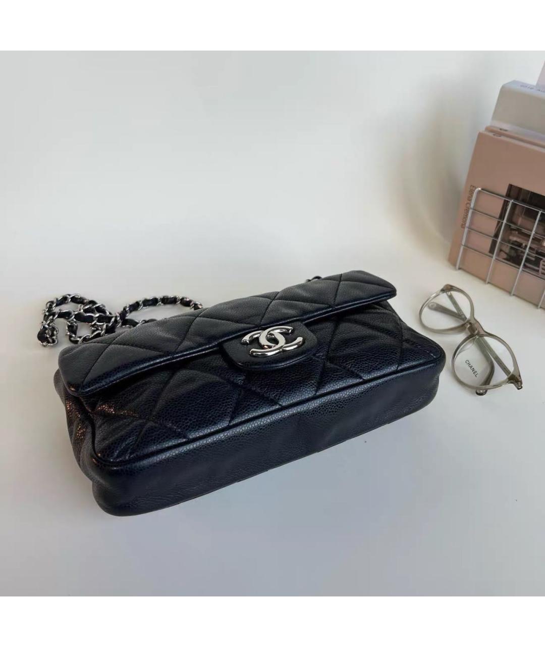 CHANEL Черная кожаная сумка через плечо, фото 4