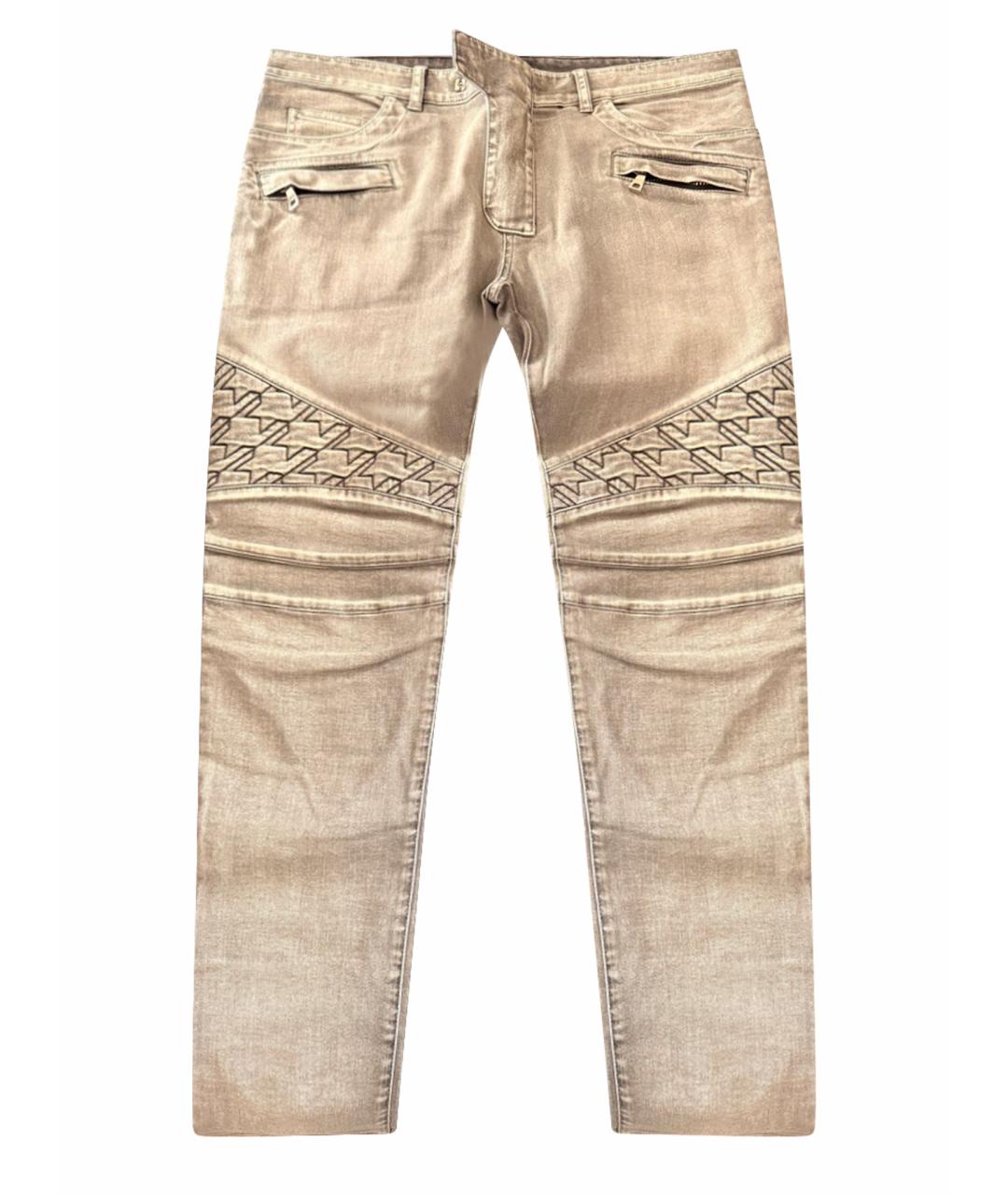 BALMAIN Серые хлопковые джинсы, фото 1