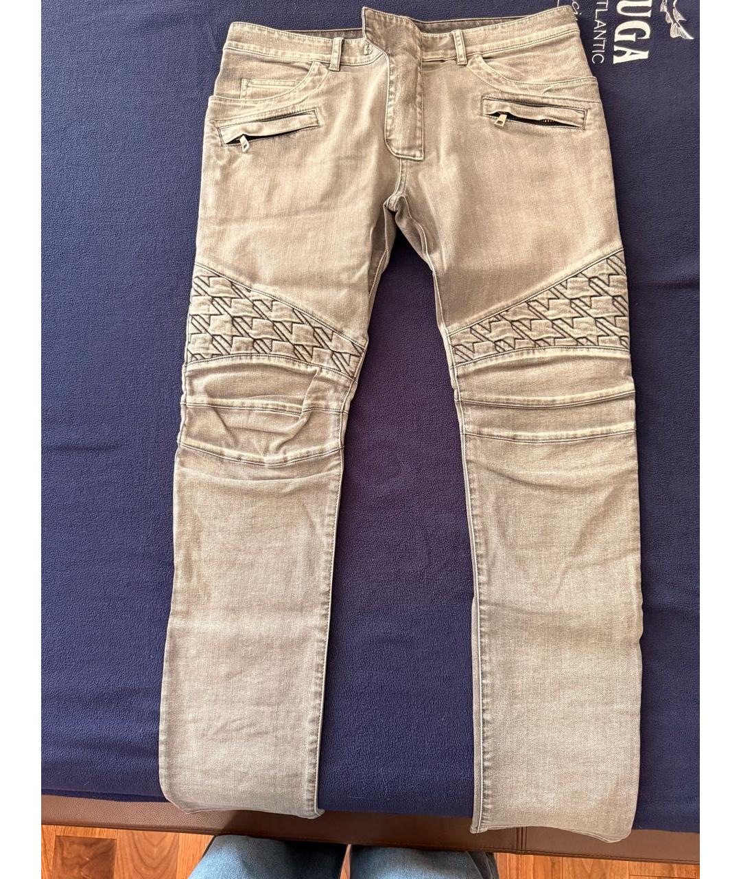 BALMAIN Серые хлопковые джинсы, фото 5