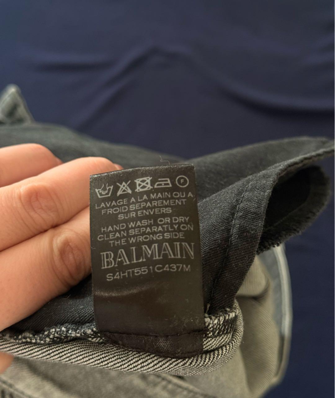 BALMAIN Серые хлопковые джинсы, фото 3