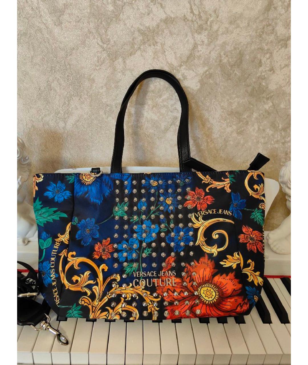 VERSACE JEANS COUTURE Мульти тканевая сумка тоут, фото 7