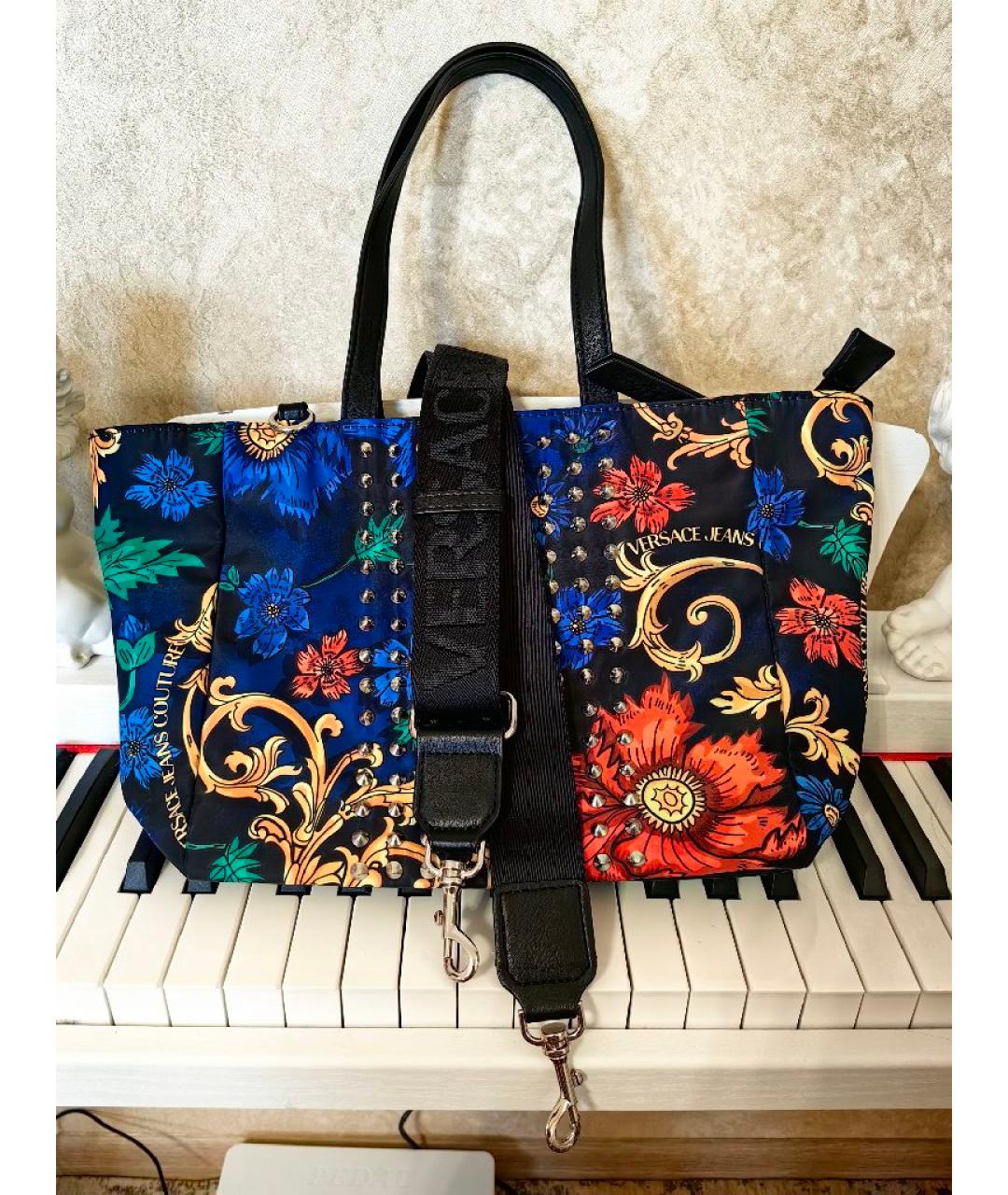 VERSACE JEANS COUTURE Мульти тканевая сумка тоут, фото 8